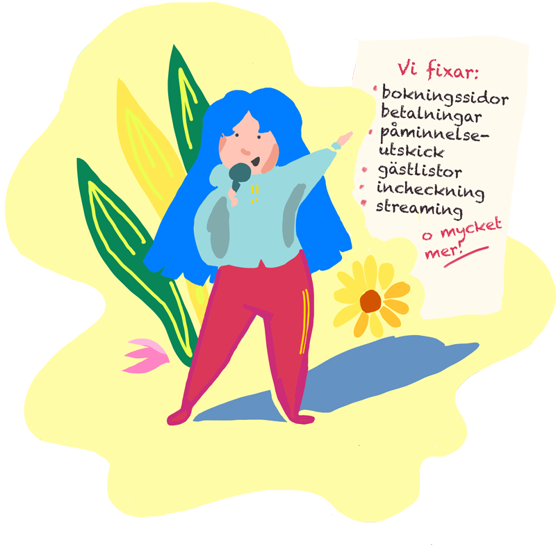 Presenterande flicka